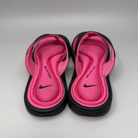 Nike Comfort Footbed Women's 11 Thong Sandals Flip Flops Black & Pink - Picture 5 of 7